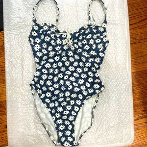 Ladies flower print swimwear one piece